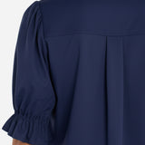 Elbow Puff Sleeve Snap Front Shirt (Liverpool)