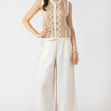 Button Back Open Work Sweater Tank (Dex)