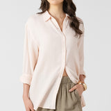 Textured Button Front Blouse (Dex)