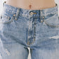 KAN CAN Distressed High Rise Straight Jean (Ivette)