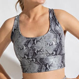 RAE MODE Strappy Back Snake Chintz Butter Bralette (Grey/Charcoal)