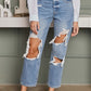 KAN CAN High Rise Destroyed 90s Boyfriend Jean (Trista)