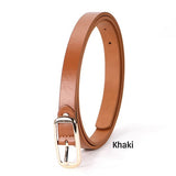 Women's Skinny Belt (Khaki)