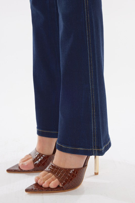 KAN CAN Double Button Bootcut Jean (Ellie)