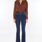 KAN CAN Double Button Bootcut Jean (Ellie)