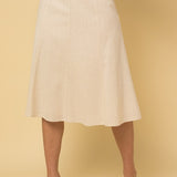 Lovely In Linen Midi Skirt