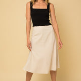 Lovely In Linen Midi Skirt