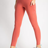 FINAL SALE ~ RAE MODE Full Length Compression Legging w/ Pockets (Rustic Coral)