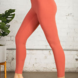 FINAL SALE ~ RAE MODE Full Length Wide Waistband Compression Legging (Rustic Coral)