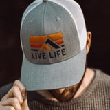 Retro "Live Life" Trucker Hat