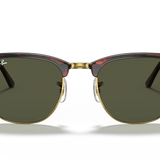 RAY-BAN Men's Clubmaster Classic Sunglasses (Mock Tortoise on Arista w/ G-15 Green)