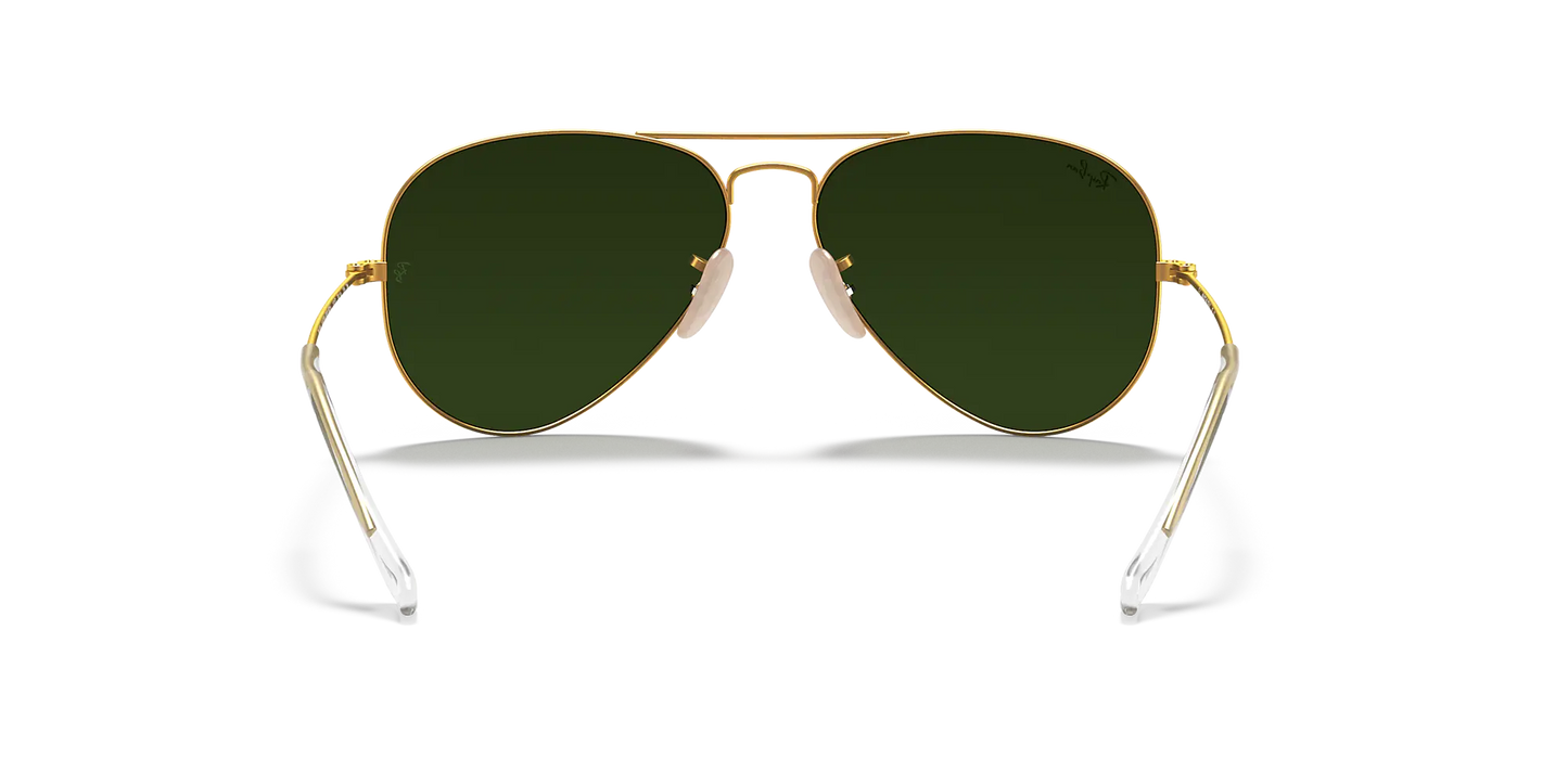 RAY-BAN Aviator Large Metal Mirror Sunglasses (Gold/Blue Flash Mirror)