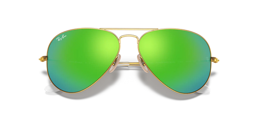 RAY-BAN Aviator Large Metal Sunglasses (Matte Arista/Green Mirror)