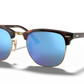 RAY-BAN Men's Clubmaster Classic Sunglasses (Sand Havana on Arista/Grey Mirror Blue)