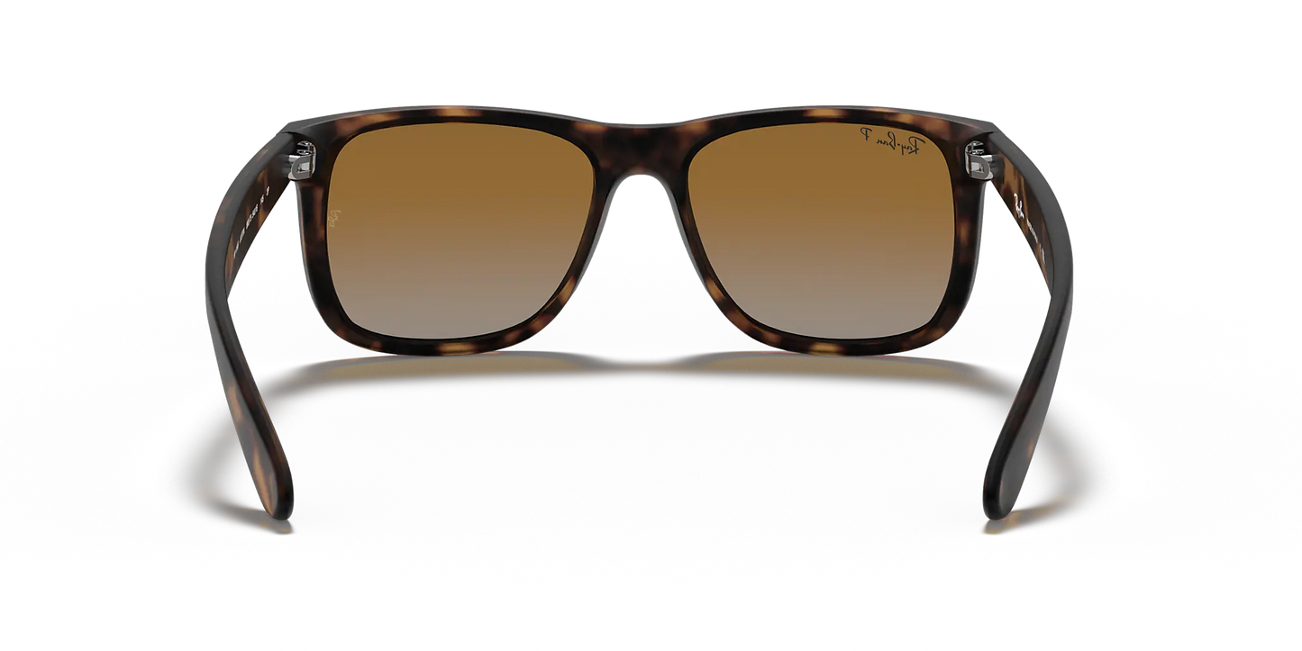 RAY-BAN Men's Justin Rubber Sunglasses (Havana/Grey Gradient Brown)