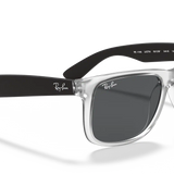 RAY-BAN Men's Justin Rubber Sunglasses (Transparent/Dark Grey)