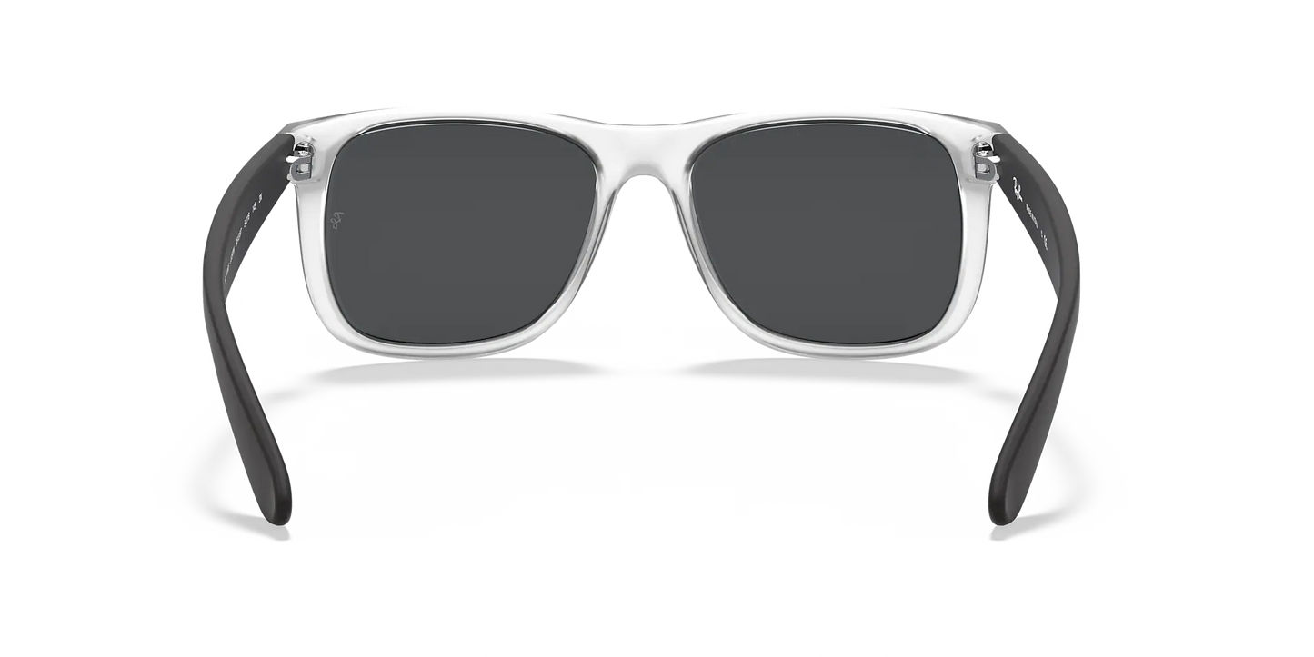 RAY-BAN Men's Justin Rubber Sunglasses (Transparent/Dark Grey)