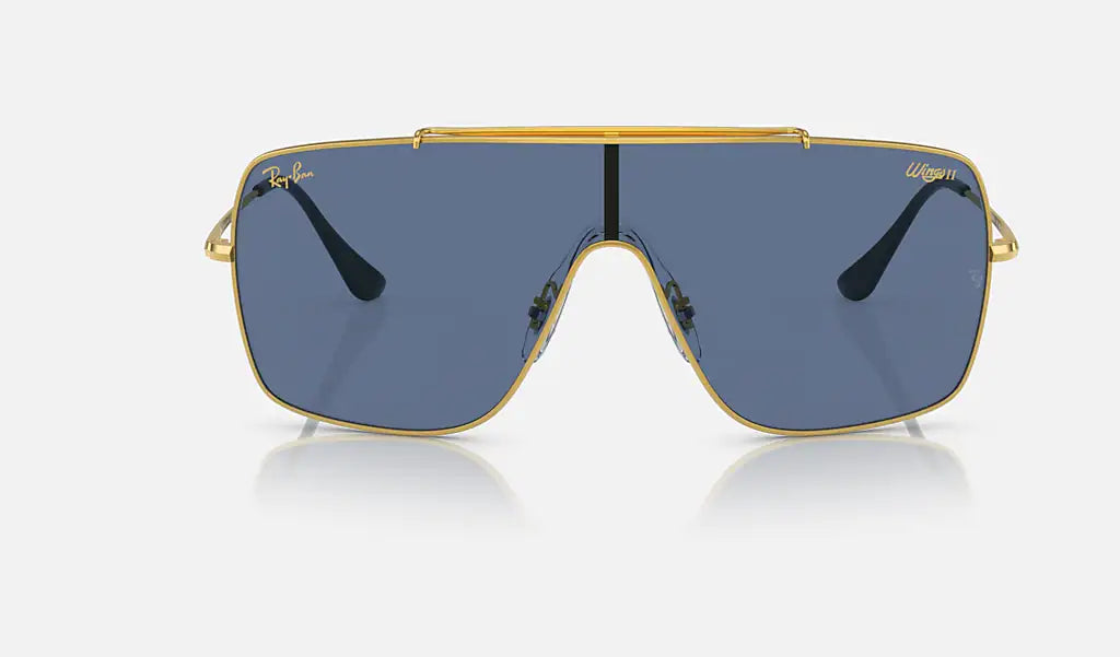RAY-BAN Wings II Sunglasses (Legend Gold/Dark Blue)