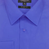 Men's Slim Fit LS Dress Shirt (French Blue)