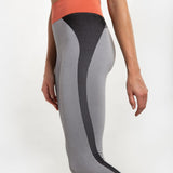 FINAL SALE ~ MONO B Seamless Color Block High Waist Leggings (Grey)