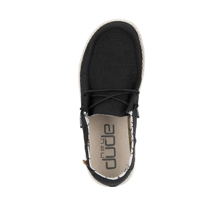 HEY DUDE YOUTH Wendy Linen (Black)