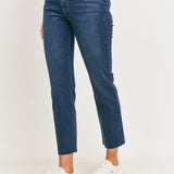 JBD Cut Off Cropped Straight Jean (Luna)