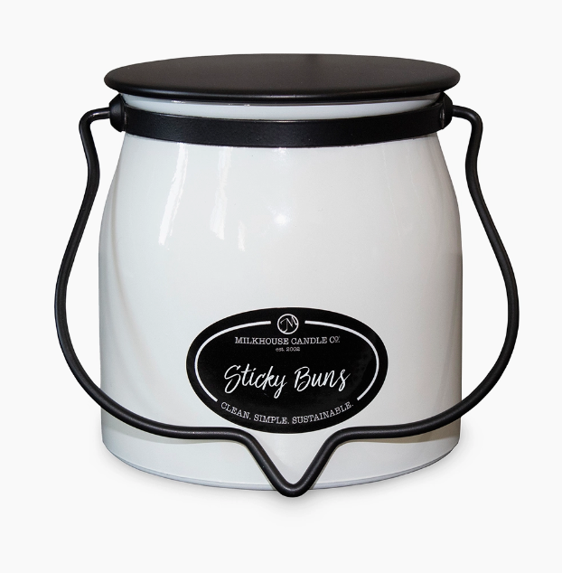 MILKHOUSE  16 Oz. Butter Jar Candle (Sticky Buns) (LOCAL PICKUP ONLY)