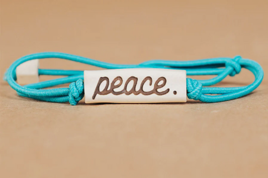 MUD LOVE "Peace" Cursive Lovely Bracelet