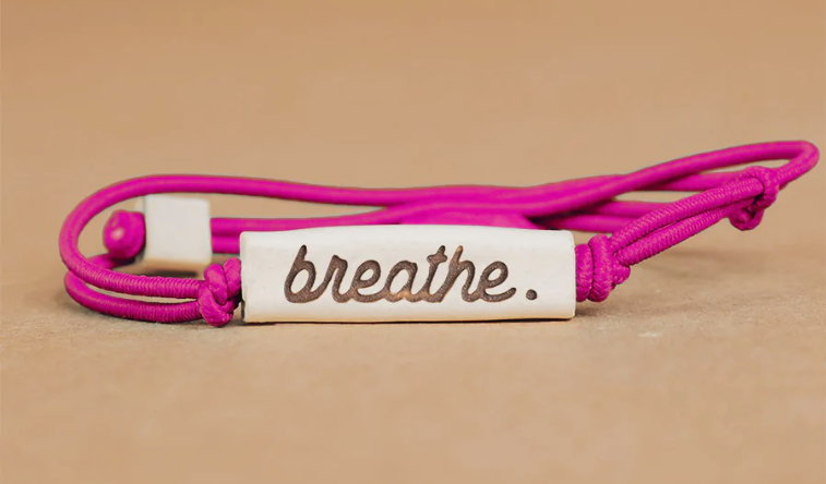 MUD LOVE "Breathe" Cursive Lovely Bracelet