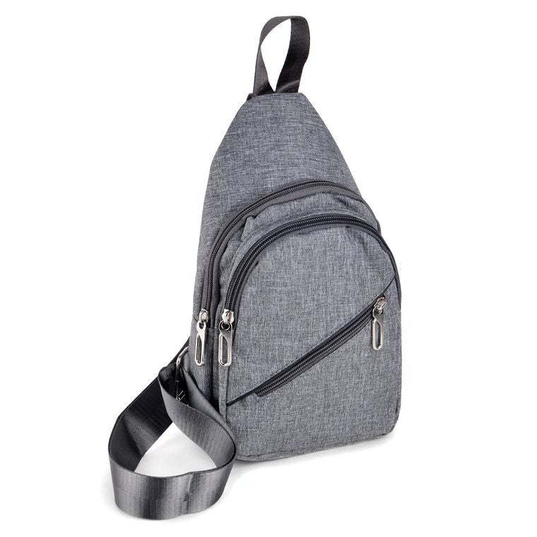 Double Zipper Crossbody Sling Bag