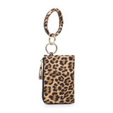FINAL SALE ~ Jen & Co Liv Bangle Wristlet/Wallet (Leopard Mustard)
